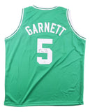 Kevin Garnett Boston Signed Green Basketball Jersey JSA QR