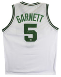 Kevin Garnett Boston Signed White Basketball Jersey JSA QR
