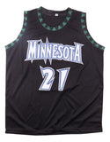 Kevin Garnett Minnesota Signed Black Basketball Jersey JSA QR
