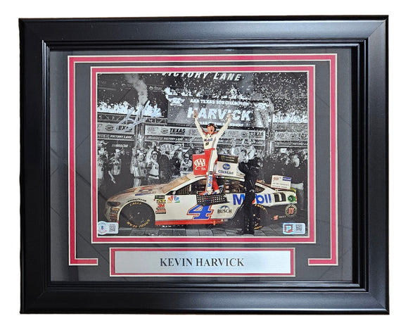 Kevin Harvick Signed Framed 8x10 NASCAR Victory Photo BAS Sports Integrity