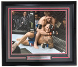 Khabib Nurmagomedov Signed Framed 16x20 UFC Poirier Fight Photo JSA Holo - Sports Integrity