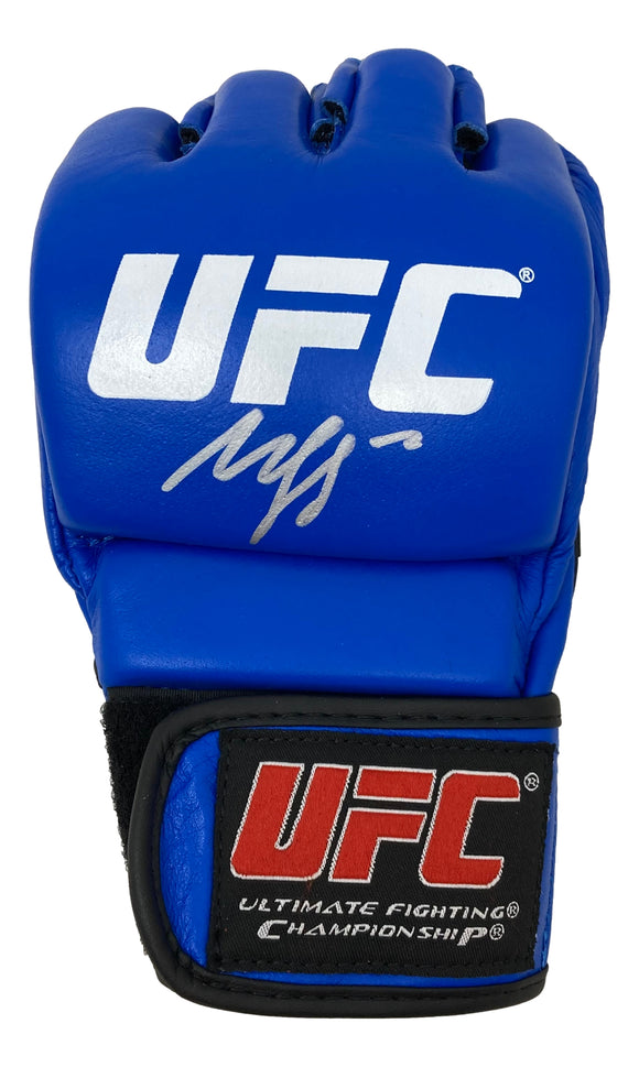 Khamzat Chimaev Signed Blue UFC Fight Glove PSA ITP