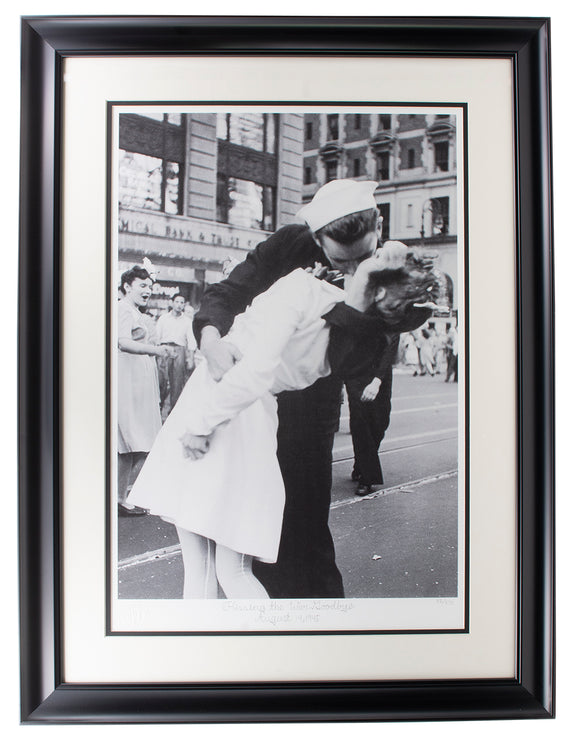 Kissing the War Goodbye Framed 16x22 Historical Photo Archive Giclee Sports Integrity