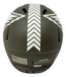 Kurt Warner Signed Cardinals FS Salute To Service Speed Replica Helmet BAS