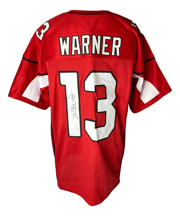 Kurt Warner Arizona Signed Red Football Jersey JSA Hologram