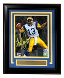 Kurt Warner Signed Framed 8x10 St. Louis Rams Photo HOF 17 BAS