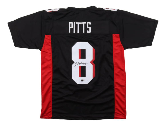 Kyle Pitts Atlanta Signed Black Football Jersey BAS