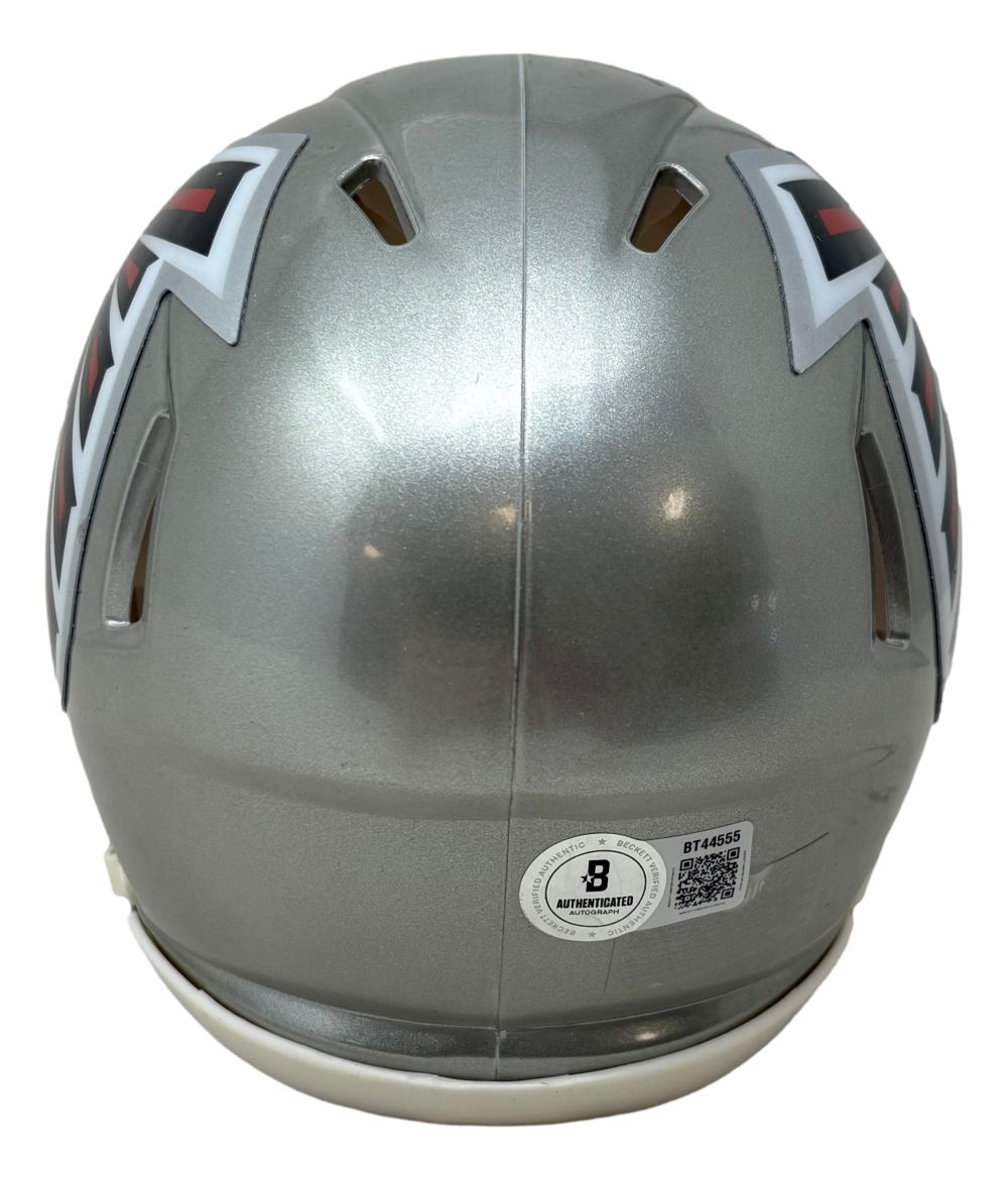 atlanta falcons motorcycle helmet Kyle Pitts Signed Atlanta Falcons Flash Mini Speed Helmet BAS