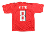 Kyle Pitts Atlanta Signed Red Football Jersey BAS