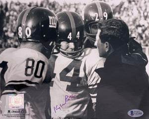 Kyle Rote Signed New York Giants 8x10 Football Photo BAS