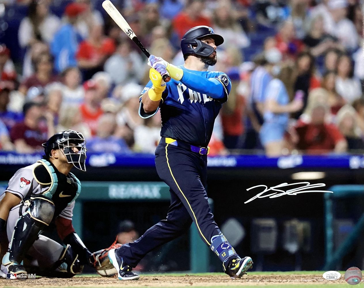 Kyle Schwarber Signed 16x20 Philadelphia Philles City Connect