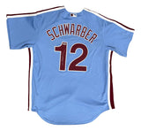 Kyle Schwarber Signed Philadelphia Philles Nike Throwback Replica Jersey PSA/DNA