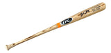 A Sports Integrity Kyle Tucker Chicago Cubs Signed Rawlings Player Model Baseball Bat BAS featuring a light wood grain, black Rawlings logo, orange band, and Kyle Tucker’s signature with #30 near the barrel.