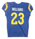 Kyren Williams Los Angeles Signed Blue Pro-Cut Football Jersey BAS ITP