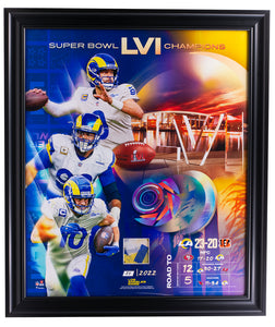 Los Angeles Rams Framed 20x24 LE Super Bowl Collage w/ Game-Used Confetti
