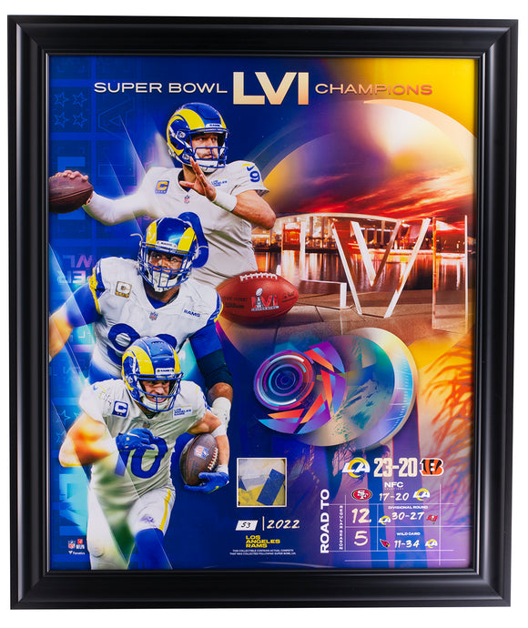 Los Angeles Rams Framed 20x24 LE Super Bowl Collage w/ Game-Used Confetti Sports Integrity