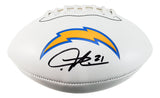 Ladainian Tomlinson Signed Los Angles Chargers Logo Football GTSM
