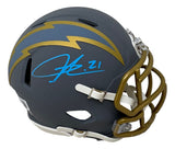 LaDainian Tomlinson Signed San Diego Chargers Slate Mini Speed Helmet BAS