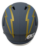 LaDainian Tomlinson Signed San Diego Chargers Slate Mini Speed Helmet BAS