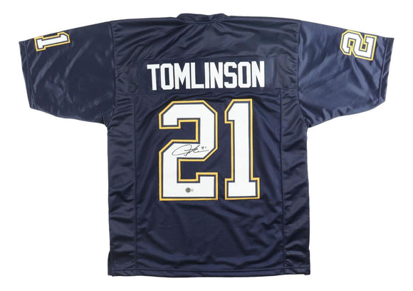 LaDainian Tomlinson San Diego Signed Navy Blue Football Jersey BAS