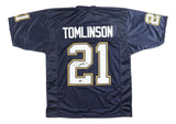 LaDainian Tomlinson San Diego Signed Navy Blue Football Jersey BAS