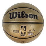 Christian Laettner USA Signed Wilson Gold I/O Basketball 92 Dream Team Schwartz