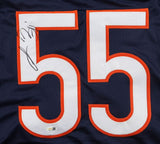 Lance Briggs Chicago Signed Navy Football Jersey JSA QR Hologram