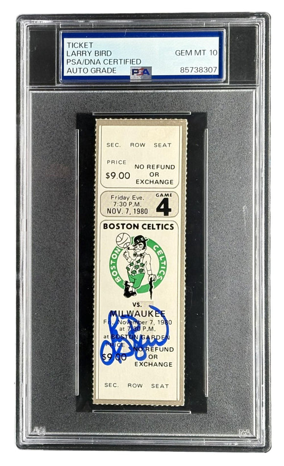 Ticket Stub Rookie Larry Bird – Celtics Vs Nets, 31/10/1979 (PSA Excellent)