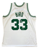 Larry Bird Signed Celtics White M&N Hardwood Classics Swingman Jersey PSA/DNA