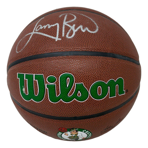 Larry Bird Signed Wilson NBA Boston Celtics Logo Basketball Bird+PSA/DNA