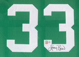 Larry Bird Signed Framed Custom Green Pro-Style Basketball Jersey BAS ITP Sports Integrity