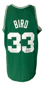 Larry Bird Signed Celtics Green M&N Hardwood Classics Swingman Jersey PSA ITP