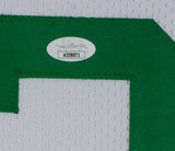 Larry Bird Boston Signed Framed Custom White Basketball Jersey JSA - Sports Integrity