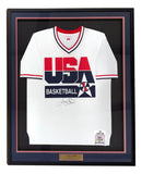 Larry Bird Signed Framed USA M&N Authentic Dream Team Shooting Shirt PSA/DNA