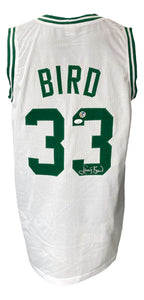 Sports Integrity Larry Bird Signed Custom White Pro-Style Basketball Jersey Bird+JSA Itp