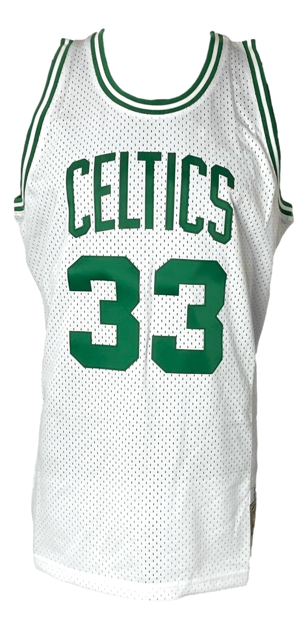 Larry Bird Signed Boston Celtics Green 1985-86 Style Mitchell
