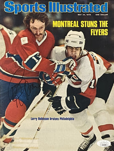 Larry Robinson Signed Canadiens Sports Illustrated Magazine Page Photo JSA Sports Integrity