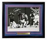 Lawrence Taylor Signed Framed 16x20 New York Giants Cunningham Sack JSA QR