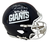 Lawrence Taylor Signed New York Giants FS T/B Speed Authentic Helmet BAD MF BAS