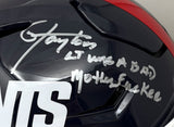 Lawrence Taylor Signed Giants FS T/B Authentic SpeedFlex Helmet BAD MF BAS