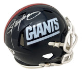 Lawrence Taylor Signed New York Giants Throwback Mini Speed Helmet JSA QR