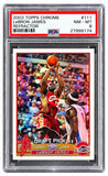2003 Topps Chrome Lebron James #111 Cavs Rookie Refractor Card PSA Gem NM-MT 8