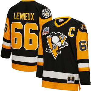 Mario Lemieux Pittsburgh Penguins 1991-92 Mitchell & Ness Jersey Sports Integrity
