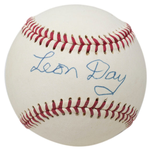 Leon Day Signed Newark Eagles Baseball Negro League BAS AA21584