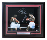 Sugar Ray Leonard Thomas Hearns Signed Framed 16x20 Boxing Photo BAS