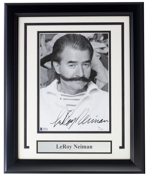 LeRoy Neiman Signed Framed 8x10  Photo BAS Sports Integrity
