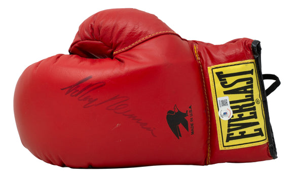 LeRoy Neiman Signed Red Left Everlast Boxing Glove BAS