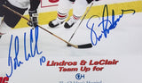 Eric Lindros John Leclair Signed Framed 8x10 Philadelphia Flyers Photo BAS Sports Integrity