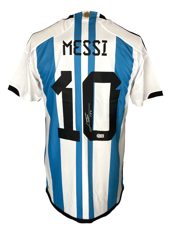 Lionel Messi Signed Argentina Adidas Soccer Jersey BAS AB93527 Sports Integrity