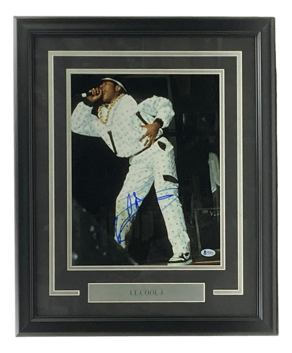 LL Cool J Signed Framed 11x14 Photo BAS